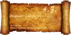 Augner Zalán névjegykártya
